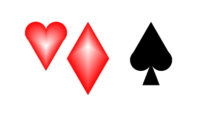 Cards render, heart diamond and spade suit symbols